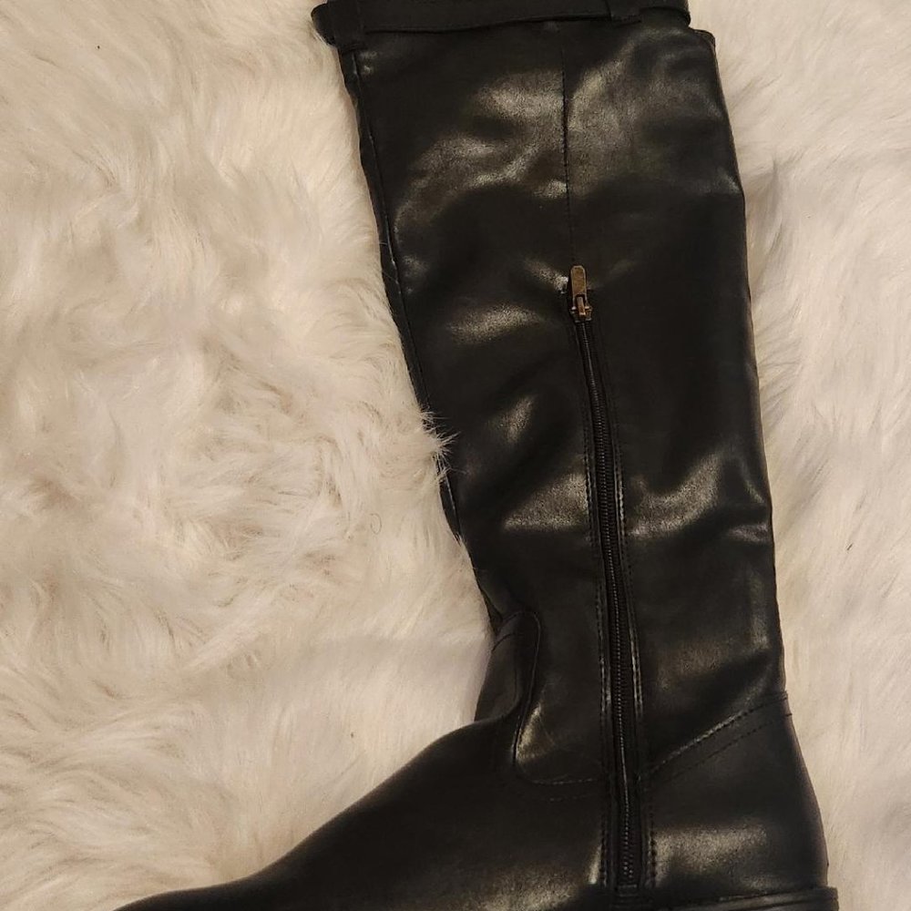 Libby Edelman Le Padma black Tall Over the Knee Riding Boots 9.5